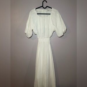 Backless white dress